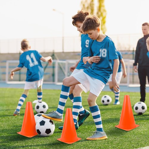 MDTMR 9 inch Soccer Training Cones for Outdoor Activity, Orange Traffic Cones,Plastic Sports Cones