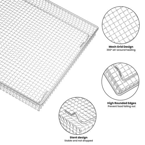 Stainless Steel Air Fryer Basket and Tray,Compatible with Cuisinart Airfryer TOA-060 and TOA-065