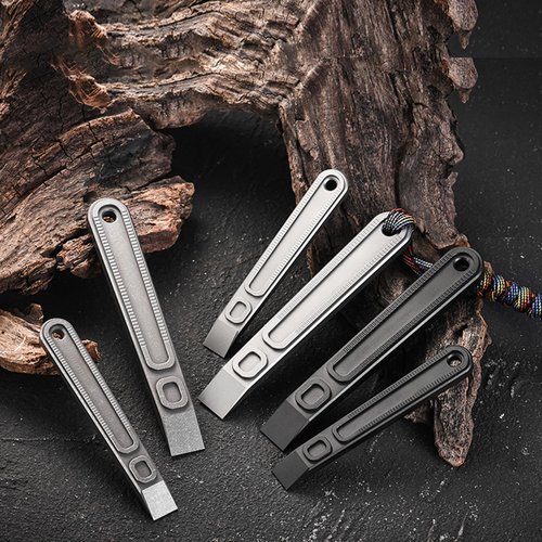 Hamans EDC Pry Bar Mini Multi Tool Titanium 3.74“ Package/Can Opener for Everyday Carry Portable Lightweight