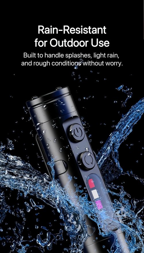 Taclite Mini - The Ultimate Survival Flashlight, 500 Lumens Mini Rechargeable EDC Flashlight, Magnetic Pocket Keychain Flashlights with Hat Clip, Waterproof for Camping, Emergency (Black)