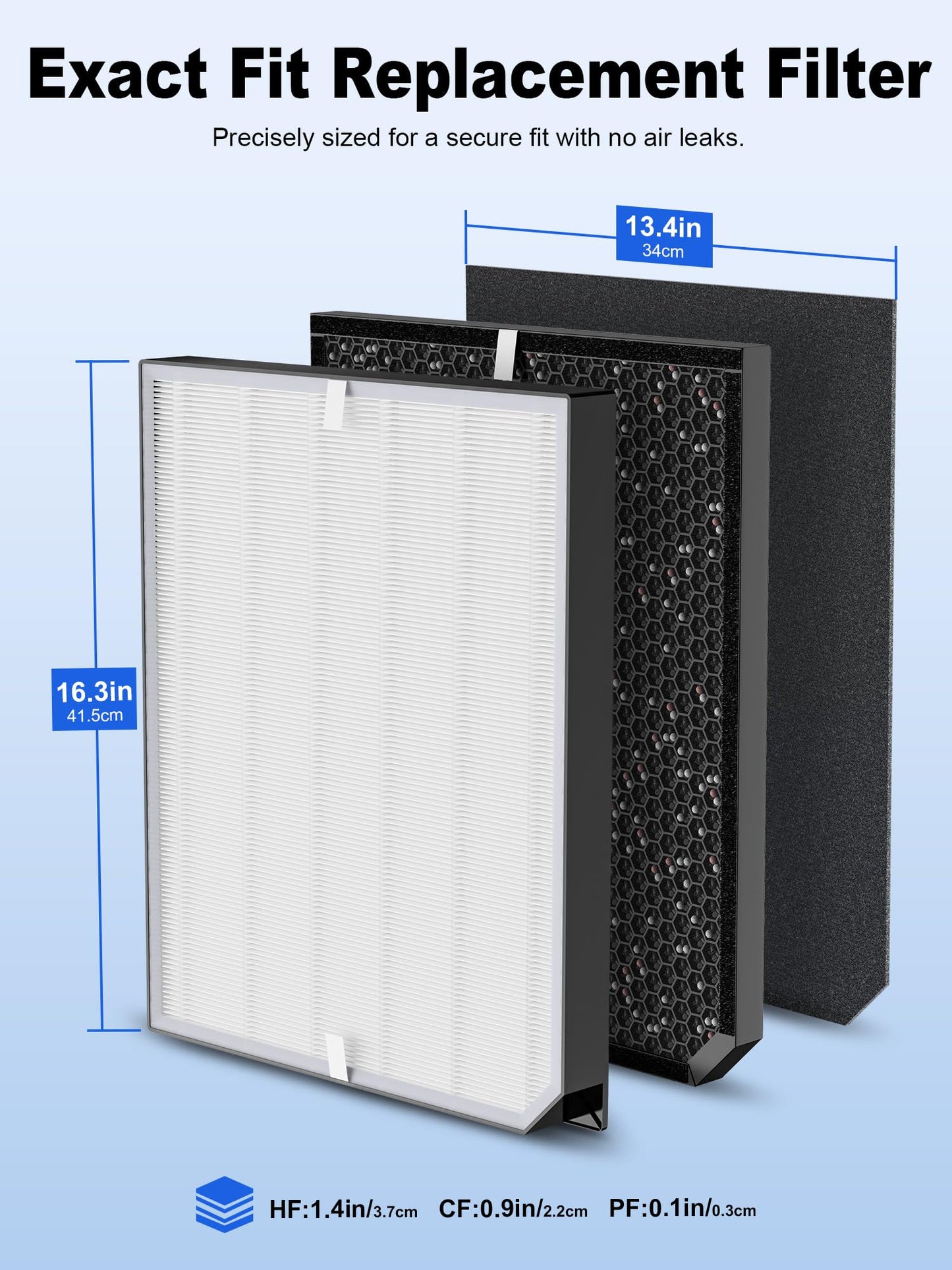 3000 Replacement Filters Compatible with Air Doctor 3000/3500 / 3500i Air Purifiers, Includes 1 High-Efficiency Filter, 2 Carbon Filters, 4 Pre-Filters, Comparable to ADF3001, ADF3002, ADF3003