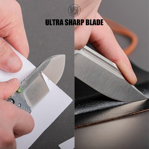 Vosteed Vombat EDC Folding Pocket Knife - 2.92" M390 Satin Zulu Blade - Crossbar Lock, Gray Aluminum Handle, Scales Swap Easily DIY Fun - Camping Hiking Knives - A4104