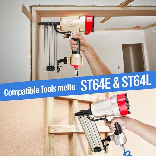 meite 14 Gauge Concrete T Nails for Pneumatic Concrete Nailer Gun - 2-1/2" Length Galvanized Finish Nails (400 PCS/Box)