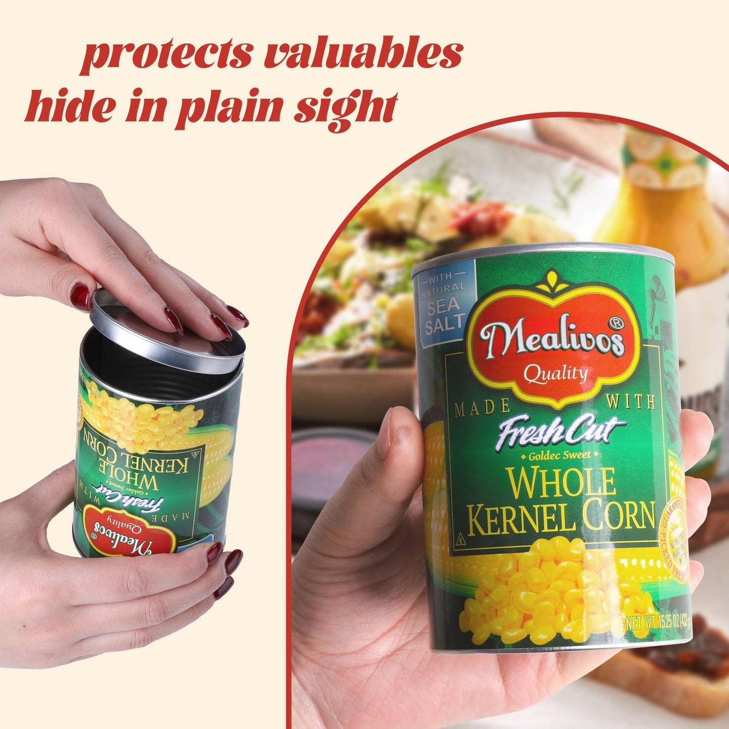 Fake Whole Kernel Corn Can Safes Diversion Secret Stash Safes