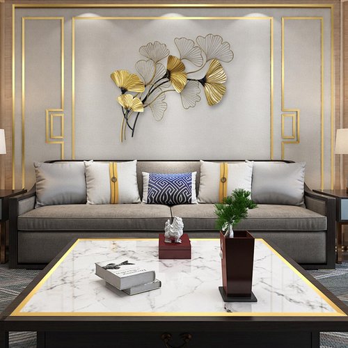 Gold Metalized Brushed Finish Molding Trim, Peel and Stick Strip for Mirror Frame, Wall, Fireplace and Home DIY Decoration (16.4 ft x 0.4 inch)