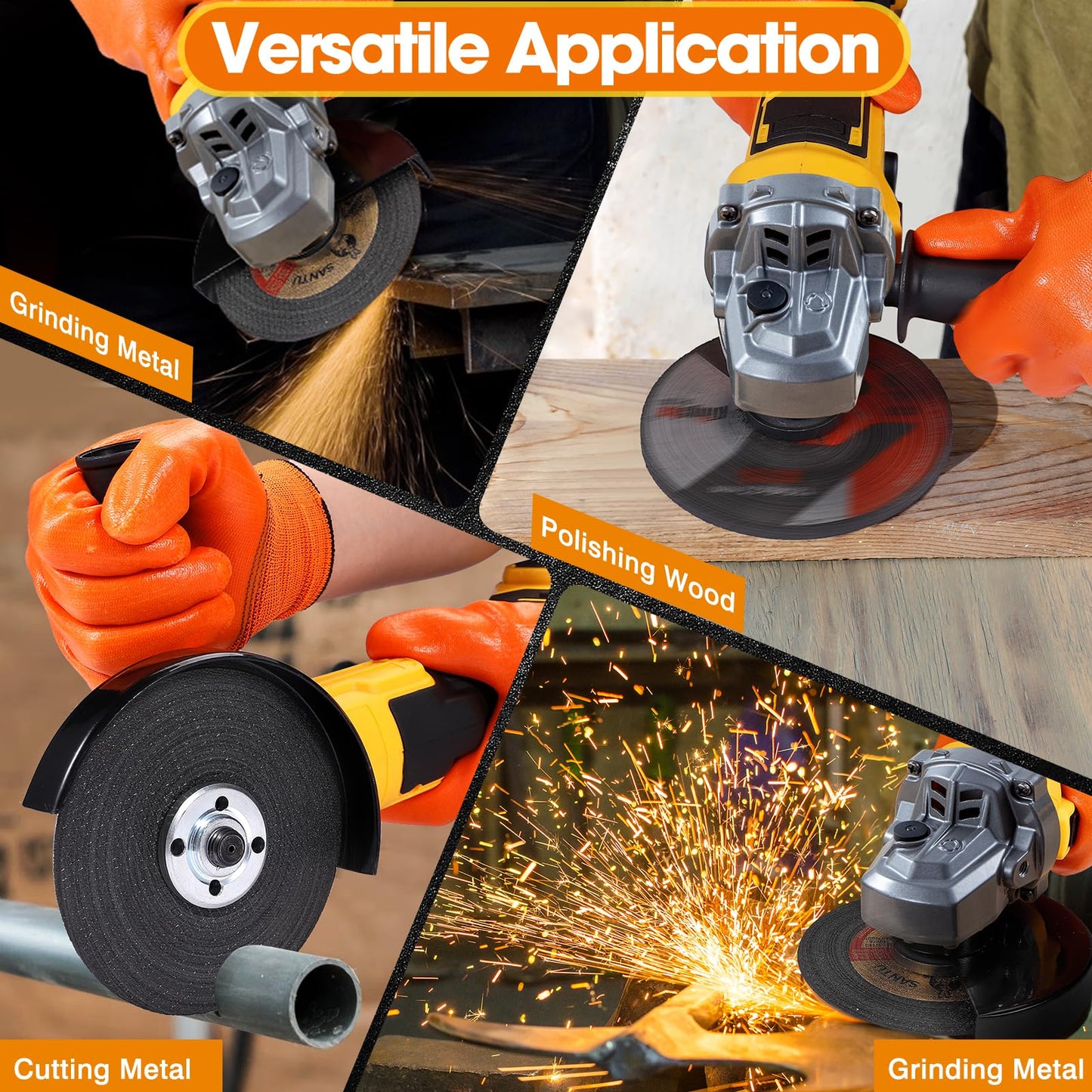 Marvik Forge Cordless Angle Grinder Compatible with 20V Max Dewalt Battery(No Battery), Brushless Motor, with Car Polishing Accessories, 4-1/2"Cutting and Grinding Disc, Variable Speed, Lock-On Switch