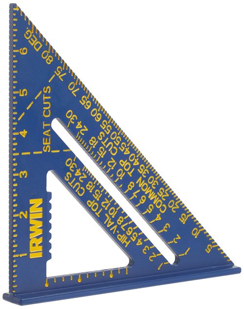 IRWIN Tools Rafter Square, Hi-Contrast Aluminum, Blue, 7-Inch (1794463)