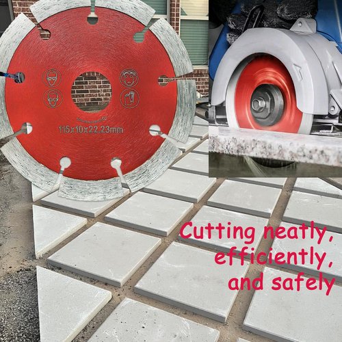 Tayfeim 2pcs 4.5 Inch Diamond Blade for Angle Grinder,Grinder Blades,Diamond Saw Blades for Cutting Stone Brick Ceramic Tile Rock Slab,Wet/Dry Tile Cutter Saw