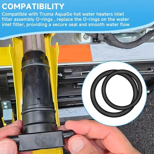 Cutetool Water Inlet Filter Seal O-Rings Kit Compatible with Truma AquaGo Hot Water Heater, Water Filtration System Filter Replacement Part, Durable and Leak-Proof