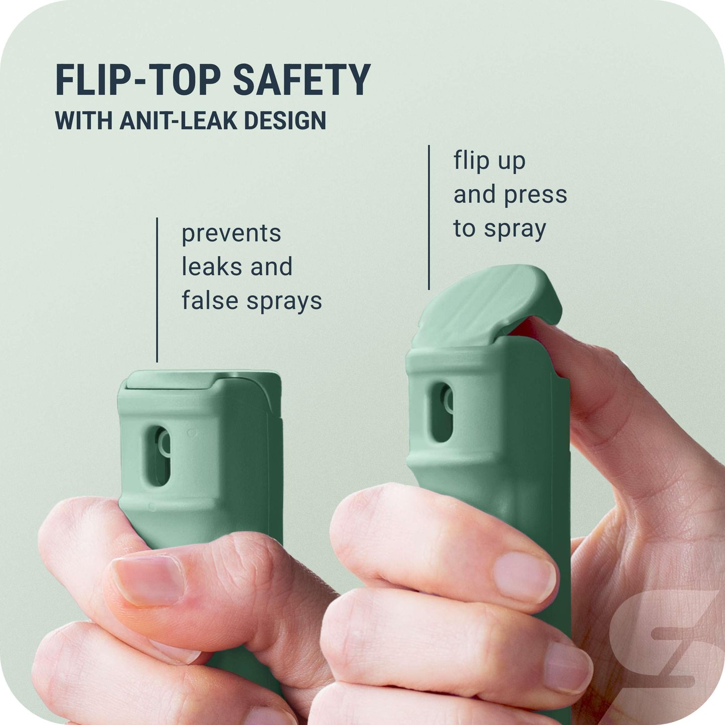 Sabre Pepper Spray with Fast Flip Top Safety & Snap‑Clip Keychain for Self Defense - Maximum Police Strength OC with UV Marking Dye, Finger Grip, 10‑Sec. Spray, 14-ft Range, Made in USA, 0.54 fl oz