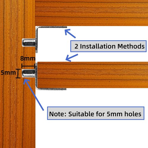 Hubuki 5mm Shelf Pegs pins 5 mm Kitchen Cabinet Bookshelf Shelf Support Pegs with Holes L Shape Adjustable Metal Shelves Holders for Wood Shlving Bookcase（70Pcs）