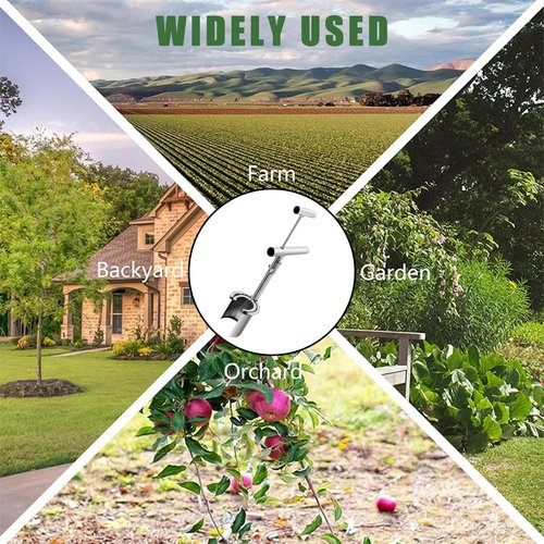 Stainless Bulb Planter Tool, Bulb Planter Tool for Garden, Flowers, Vegetables Fruit Trees, Easy to Use Seedling Transplanter for Digging Holes and Sowing Bulbs (1pc)