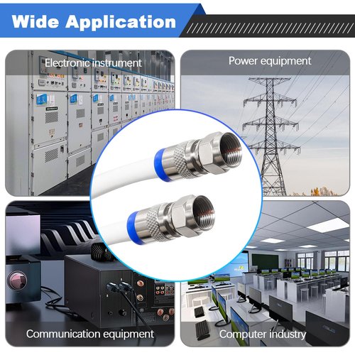 mxuteuk RG59 RG6 Coax Cable Crimper Tool Coaxial Compression Tool Fitting Wire Stripper With 5PCS F Type RG6 Compression Connectors