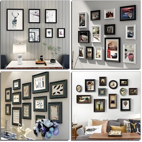 maierke 353PCS Golden Picture Hanging Kit,Picture Hangers Heavy Duty Picture Hanging Hooks with Screws,Picture Frame Hooks Heavy Duty Picture Framing Supplies Kit for Picture Hanging(7 Types)