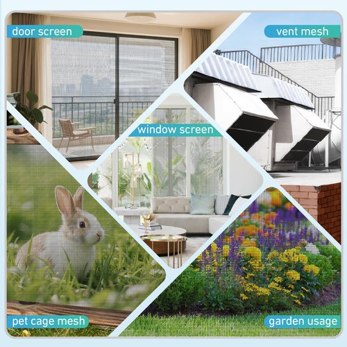 FCSOTSPS 304 Stainless Steel Mesh Window Screen Roll, 35IN x 10FT Black Metal Window Screen Replacement,Window Screen Mesh for Window,Door,Patio,Pet,Vent,Porch and DIY Projects (22 Mesh)
