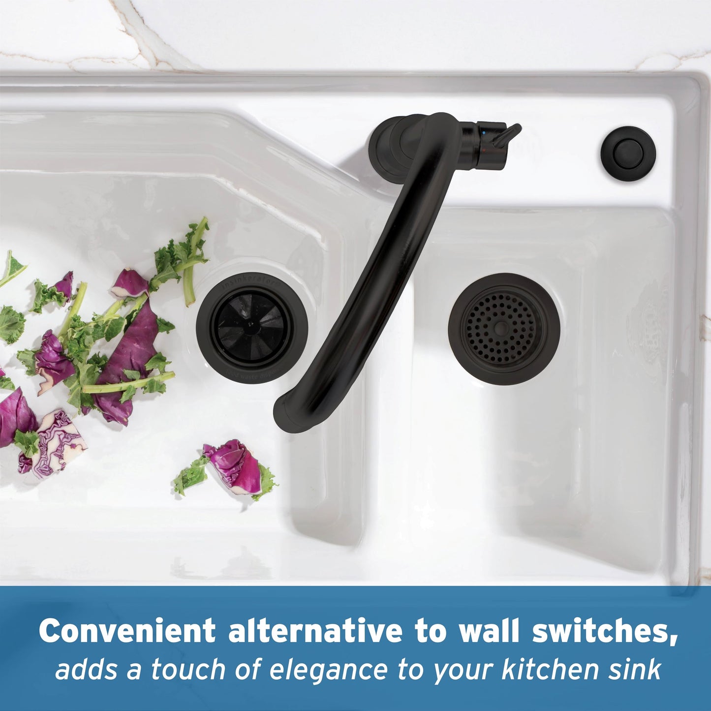InSinkErator STC-MTBLK Push SinkTop Switch Button, Matte Black