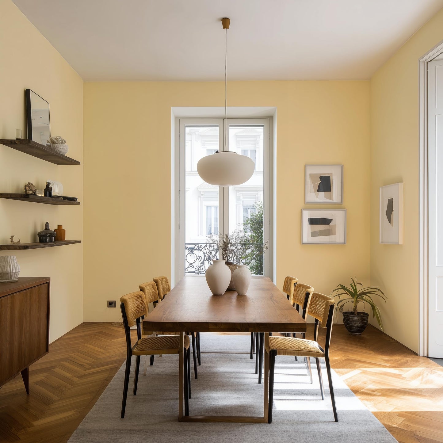 EVOLVE Interior Paint & Primer, Satin (Honey Yellow), 1 Gallon – Available in 50+ Colors, One-Coat Coverage, Excellent Hide, Low VOC, Low Odor, Washable Interior Paint