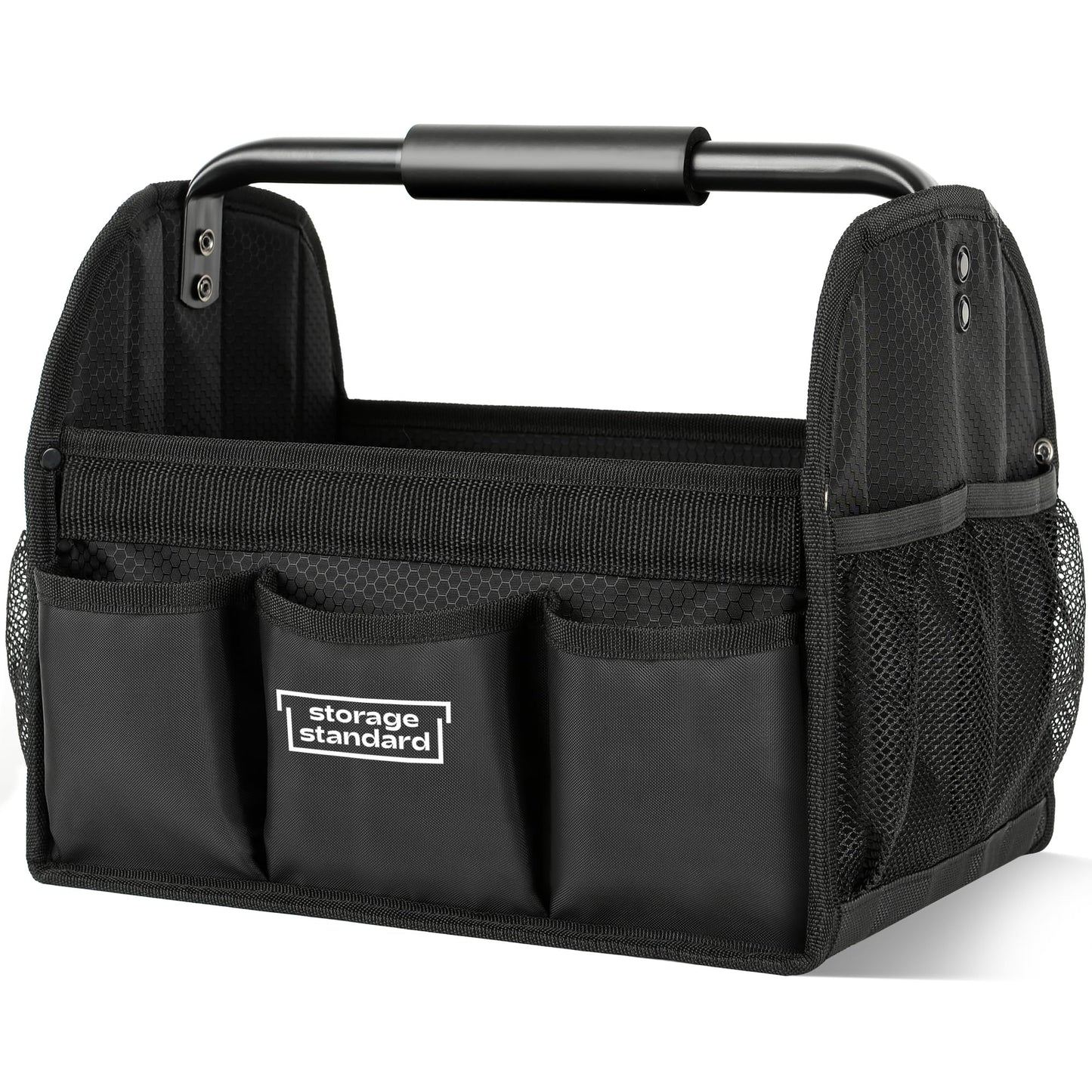 Detailing Caddy Organizer with Handle - Storage, Cars, & Cleaning Caddy for Supplies, Tools, & Home Improvement - Heavy Duty Car Detailing Supplies With Multi-Pockets & Collapsible Tote Design
