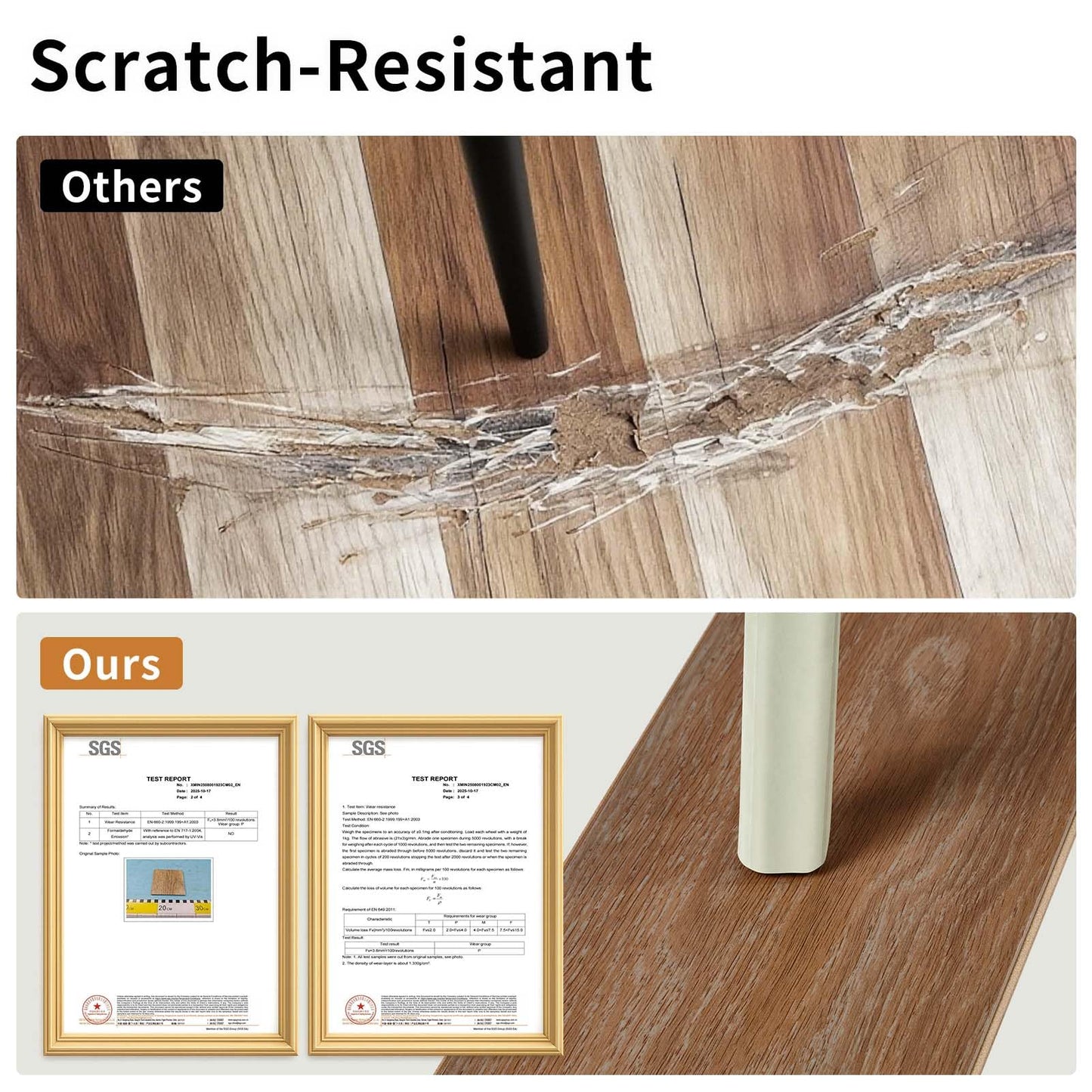 SSHENGYA 6mm Thick PVC Vinyl Flooring 18-Pack Planks (6x36 Inch), Cushioned Core for Superior Comfort & Quiet, Waterproof Click Lock for Home, Apartment, Office