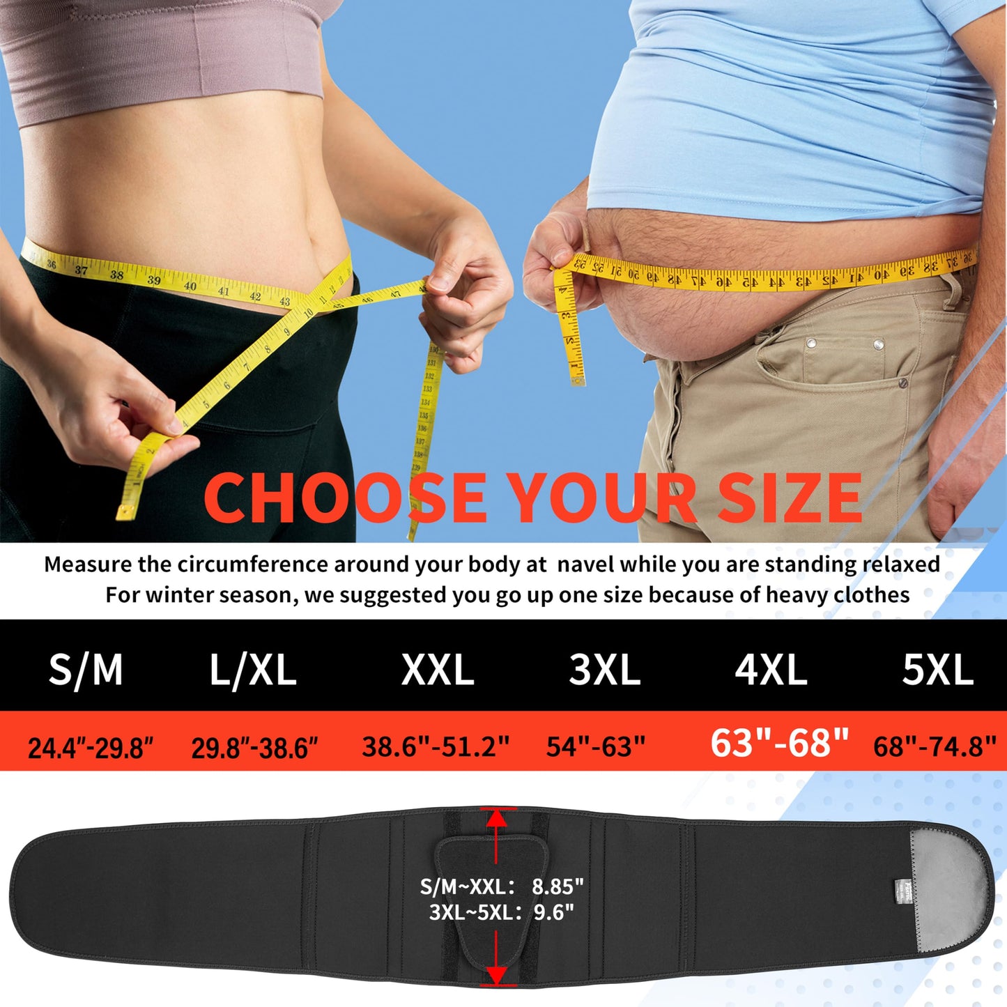 FEATOL 4XL Lumbar Support Belt for Men Heavy Lifting Work, Back Brace for Lower Back Pain, Breathable Support Belt with Lumbar Pad for Scoliosis, Herniated Disc, Sciatica (Fit Size:63''-68.9'')