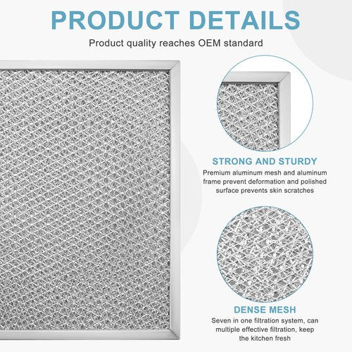 2 Pack Aluminum Range Hood filter 97006931 Replacement Compatible with Bro-an Nu-tone Range Hood Grease Filter PART#S97006931 (10-1/2 x 8-3/4 in) BP29, 88150, 99010121 by AMI PARTS