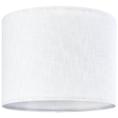 Set of 2 Pure White Linen Drum Lamp Shade 13" Top x 13" Bottom x 10" High (Spider) Contemporary Lamp Shades for Table Lamps & Bedside Lamps Replacement Lampshade In Hand Crafted-By GO&SO