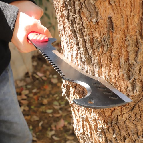 Delacour- Multi-Use Axe MacheteMachete with Nylon Sheath - Survival Machete Ideal for Camping, Fishing, Hunting, Bushcraft - Perfect Brush Axe for Surveying- Gardening Camp Outdoor