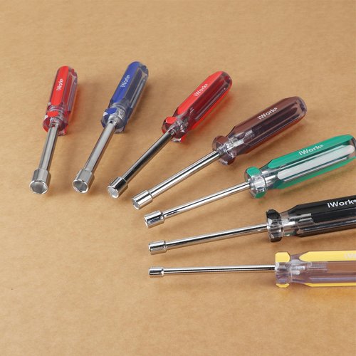 Olympia Tools SAE Nut Driver Set 86-513, 7-Piece Color Handle