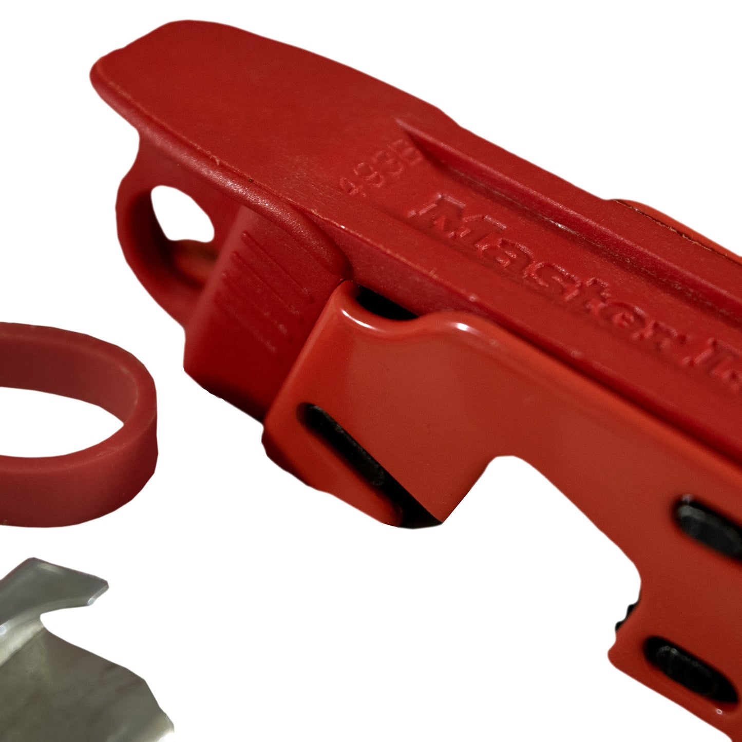 Master Lock 493B Grip Tight Circuit Breaker Lockout, OSHA Compliant, for Standard Height and Tie-Bar Toggles, Powder Coated Steel, Reinforced Polymer Circuit Breaker Lockout