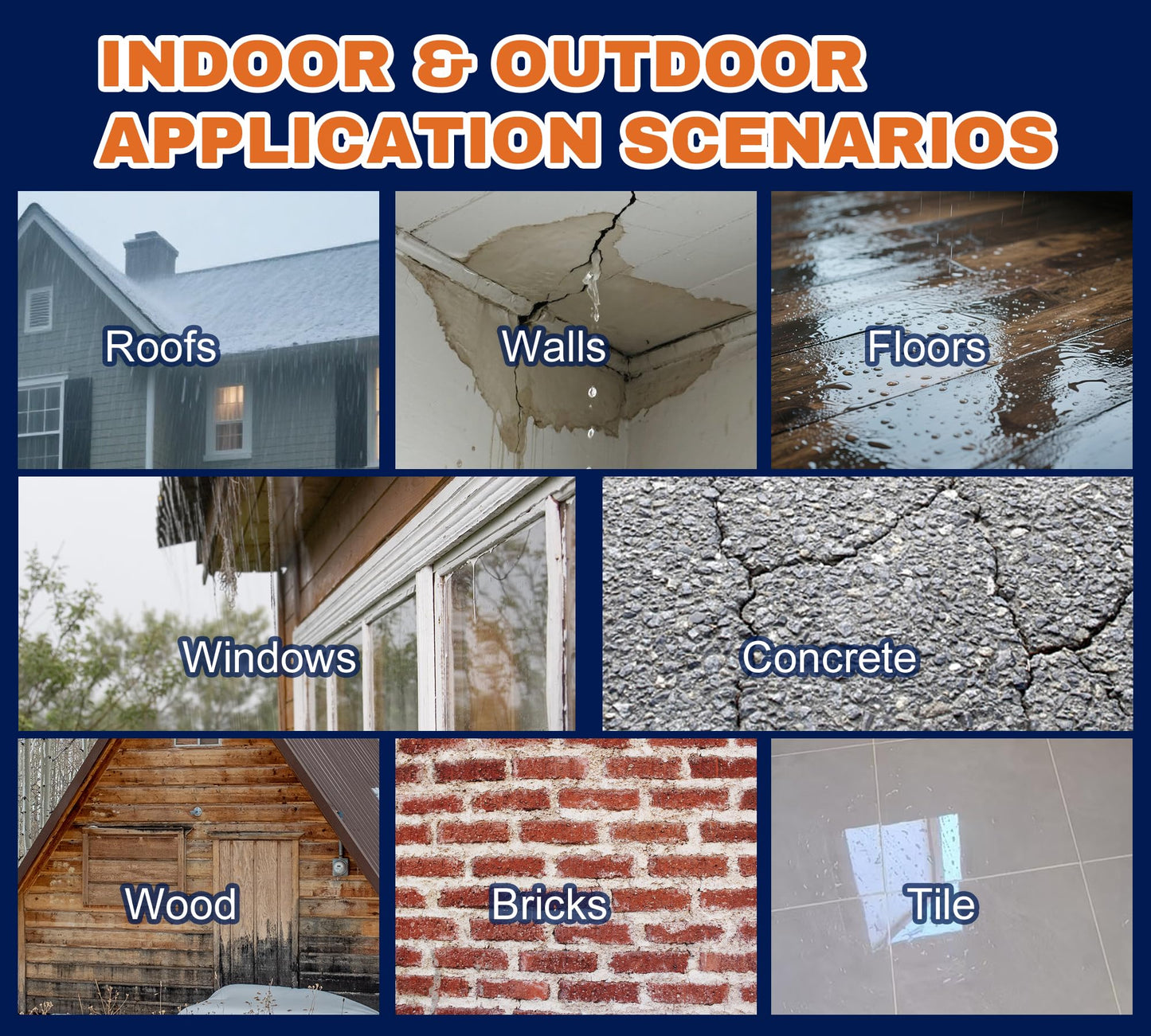 Waterproof Sealant 35oz, Invisible Waterproof Coating, Water-Based Clear Leak Repair Coating - Repairing Leak Agent for Roofs, Bathroom, Walls, Kitchen, Walls, Garden Indoor & Outdoor