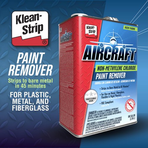KLEAN-STRIP Aircraft Paint Remover, Professional Grade Paint Stripper for Cars & Metal Surfaces, VOC Compliant, 1 Gallon