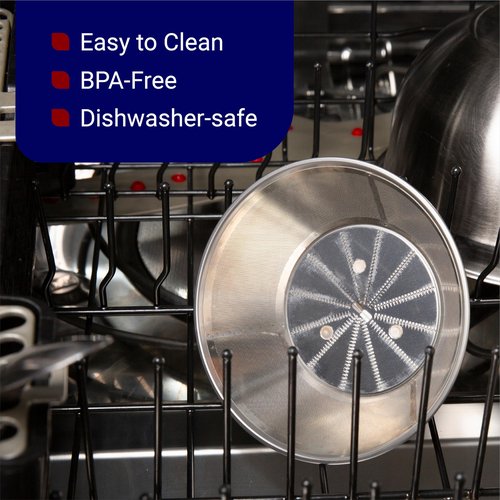IMPRESA Replacement Juicer Blade Compatible with the Hamilton Beach Juicer Machine 67601A - 6" x 2.75" Stainless Steel Blade & Mesh Bowl Base - Tool-Free Installation & Dishwasher Safe Part