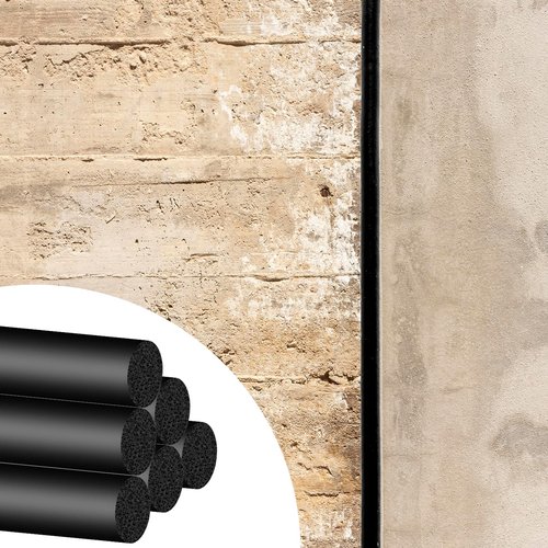 Backer Rod 16.4 Ft 1/8 Inch Foam Backer Rod Black Rubber Caulk Saver Concrete Expansion Joint Filler for Gaps and Joints