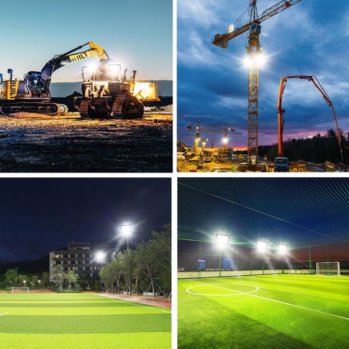 Gopretty 1000W LED Flood Lights,4200 watt Equivalent 98000LM Super Bright Outdoor LED Arena Lights 85-265V IP66 Waterproof 6000K Daylight Commercial Lighting for Stadium, Backyard, Parking Lots etc