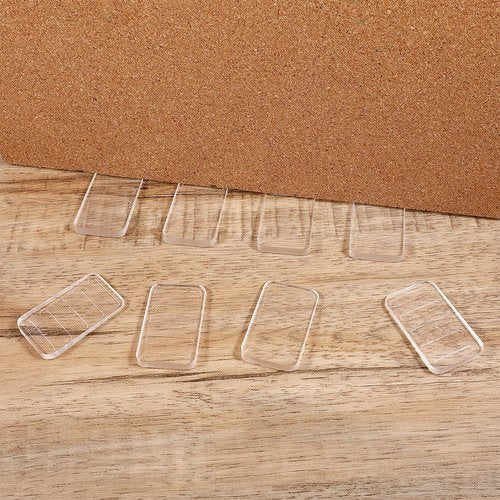 8 Pcs Flexible Plastic Shims, Shims for Leveling, Clear Plastic Furniture Levelers Wedges, Adjustable Toilet and Hot Tub Levelers, Non-Slip Trimmable Blocks for Uneven Floors, Tables, Appliances