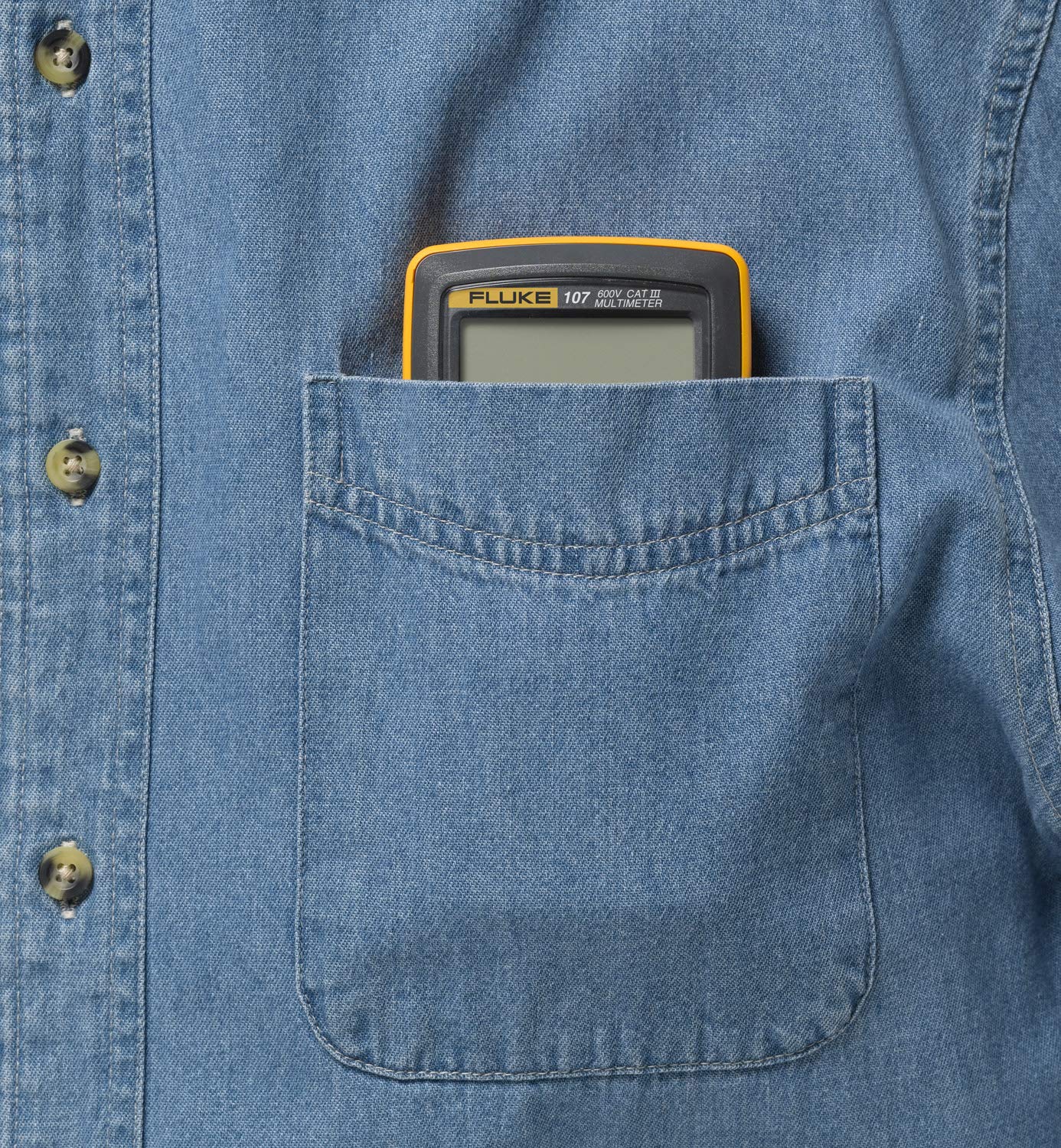 Fluke 107 AC/DC Current Handheld Digital Multimeter by Fluke, Gray