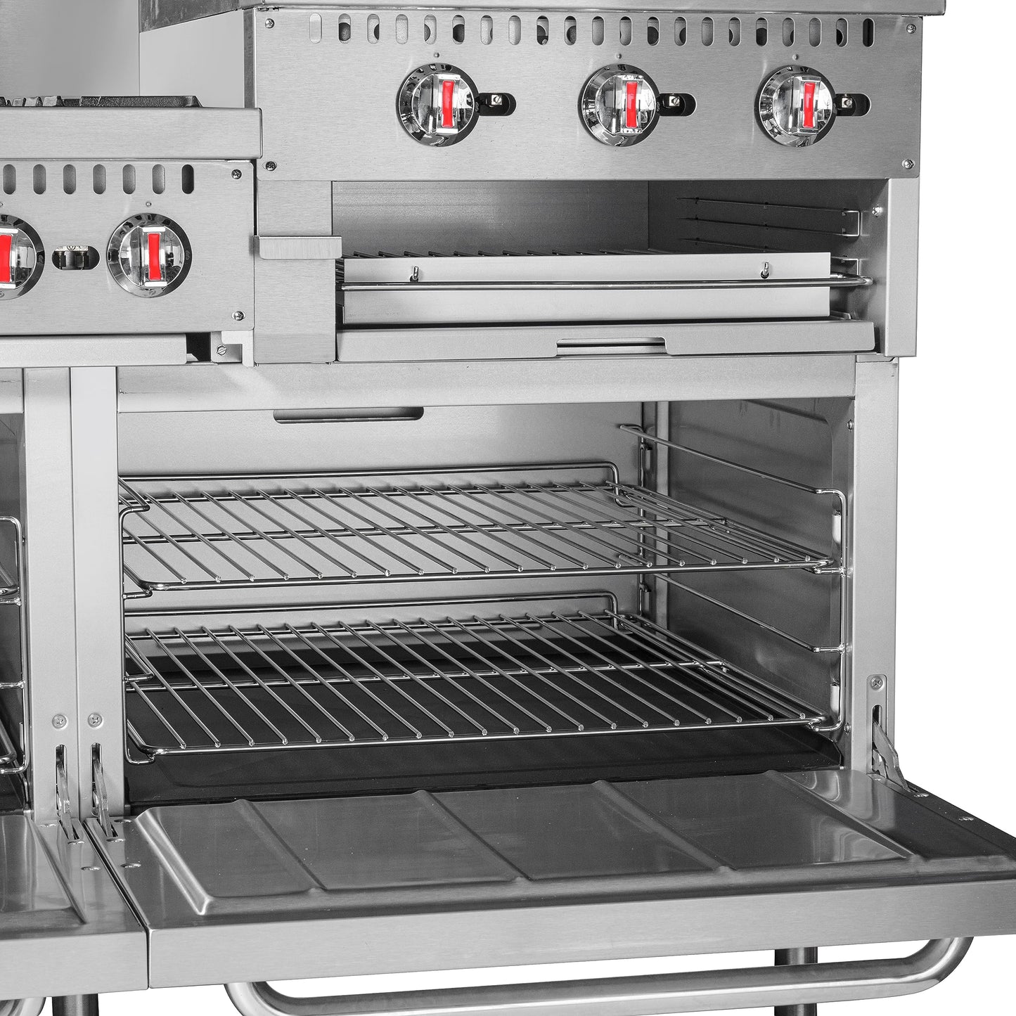 KoolMore KM-CRGB60-NG 60 in. 6 Burner Commercial Natural Gas Range with 24 in. Griddle and Broiler