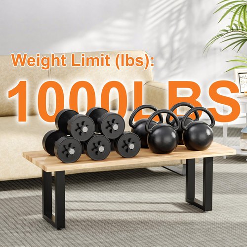 SKYSEN 16" Metal Table Legs, Desk Legs, Coffee Table Legs,Bench Legs for Desk, Coffee Tables, Dining Tables, Benches-16 * 11.8" Square Shape- Heavy Duty- Thickened Material- Black(zt-f-16"*11.8")