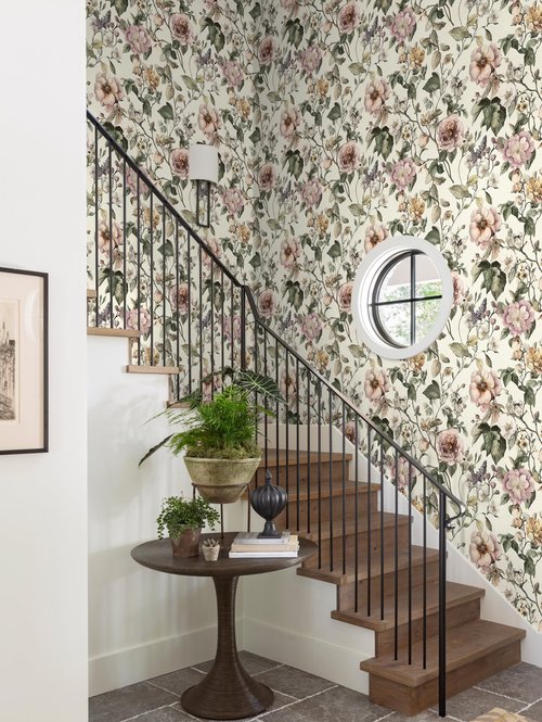 Toduso Peel and Stick Wallpaper Vintage Floral Contact Paper Removable Wall Paper Self Adhesive Wallpaper for Bedroom Bathroom Kitchen Vinly Rolls 17.3"x78.7"