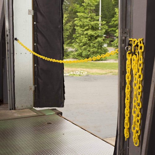 Mr. Chain Plastic Barrier Chain, Yellow, 2-Inch Link Diameter, 25-Foot Length (50002-25)