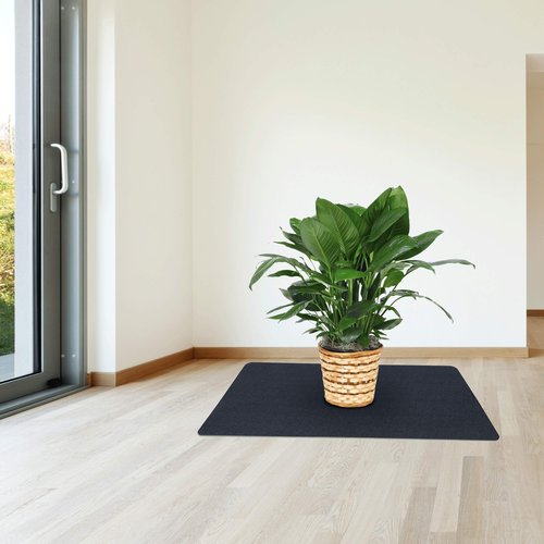 VersaTex Multi-Purpose Recycled PVC Floor Mat for Indoor or Outdoor Use, Utility Mat for Entryway, Tool Bench, Garage, Under-Sink, Patio, and Door Mat; 24" x 36", Black