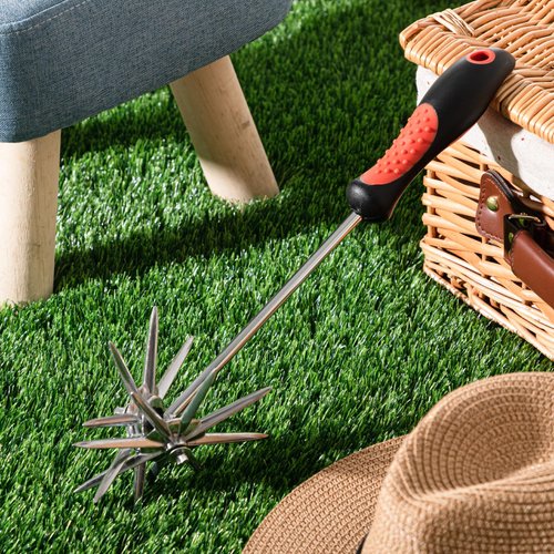 Lanties 2 Pack Hand Cultivator Tiller Garden Tool Manual Rotary Short Hand-held Tiller Digging Soil Loosener for Softer Soils and Lawns Loosening Pulling Weed