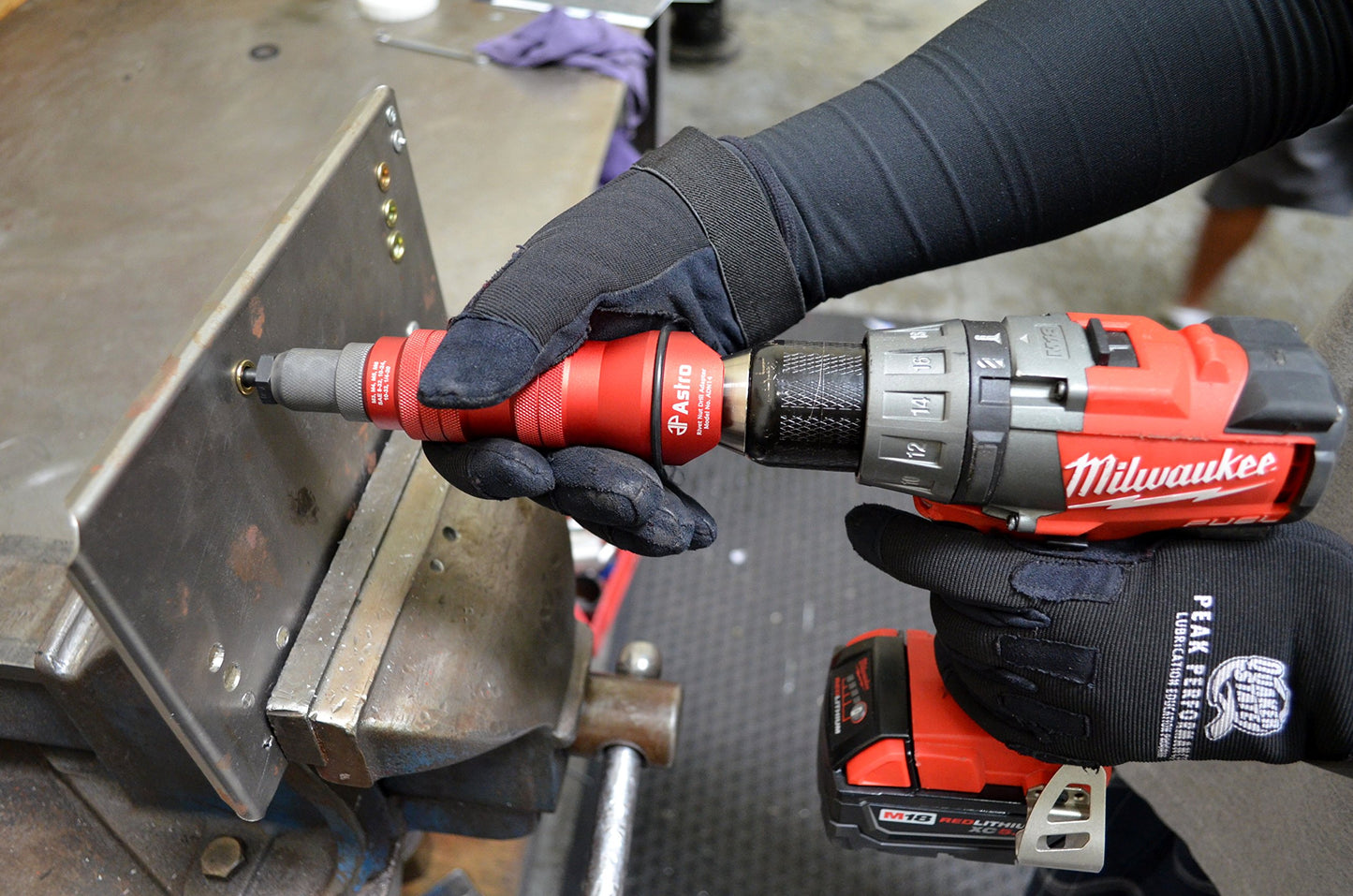 Astro Pneumatic Tool ADN14 Rivet Nut Drill Adapter Kit