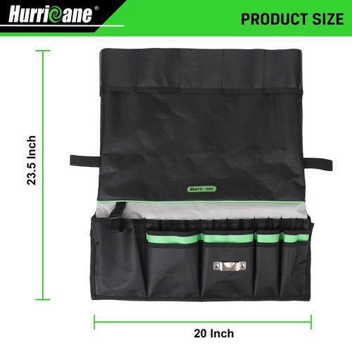 HURRICANE 5 Gallon Bucket Tool Bag Organizer, Garden Tool Caddy with 52 Pockets, Waterproof for Most Buckets