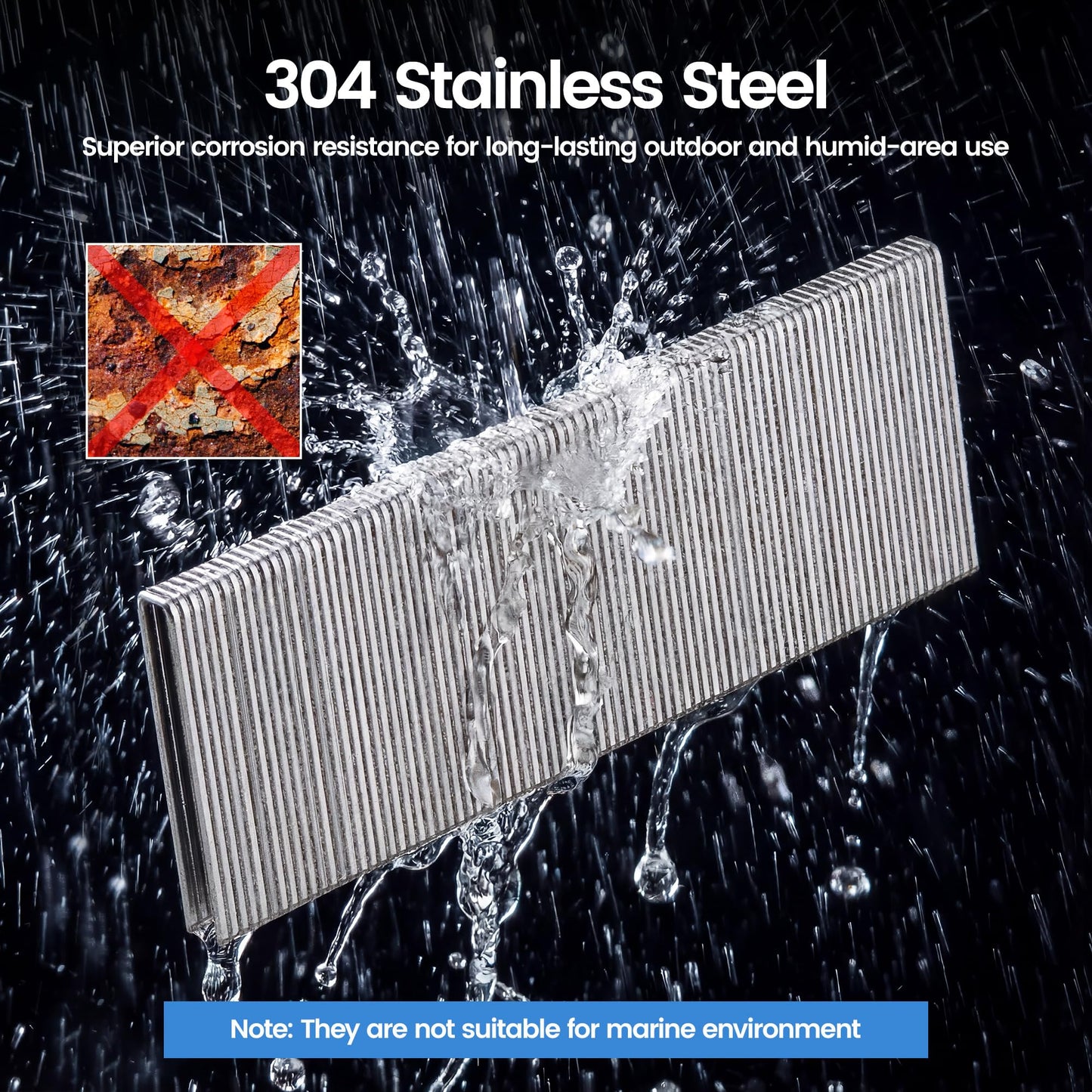 meite 18 Gauge 1/4-Inch Narrow Crown Staples, 1" Length 304 Stainless Steel Staples for Heavy Duty and Upholstery (1,600 Counts)