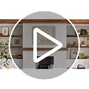 QEEIG 15.7-Inch Brown Floating Wall Shelves Set of 2 for Bathroom & Home Decor