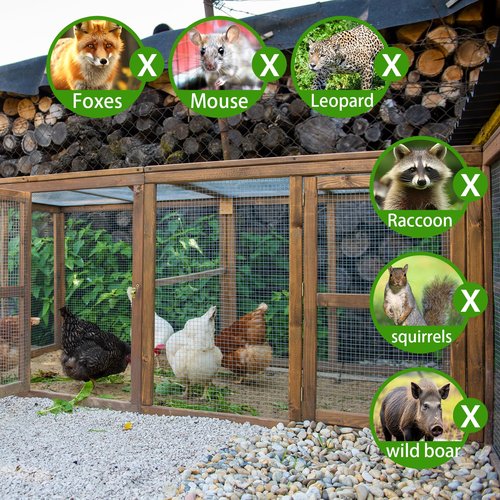 HIHADUUM 16'' x 20' Hardware Cloth 1/4 inch 23 Gauge, Hot-dip Galvanized After Welding, Chicken Coop Wire Fence Wire Mesh Screen, Rabbit/Snake Fences, Netting Wire Cloth Galvanized Wire Mesh Roll