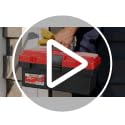 MAXPOWER 14-Inch Small Tool Box with Handle, Red Plastic Toolbox