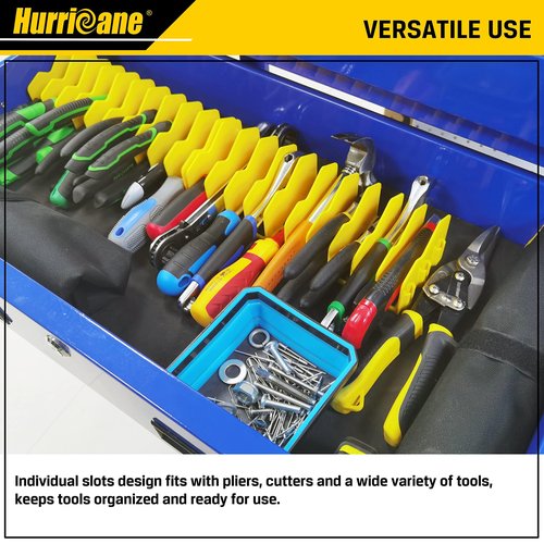 HURRICANE Pliers Organizer Rack, Pliers Cutters Organizer with Non-Slip Rubber Base, Keep Tools Organized in Drawers, 2 Pack, Extendable Design, Fit 3'H Drawers and More