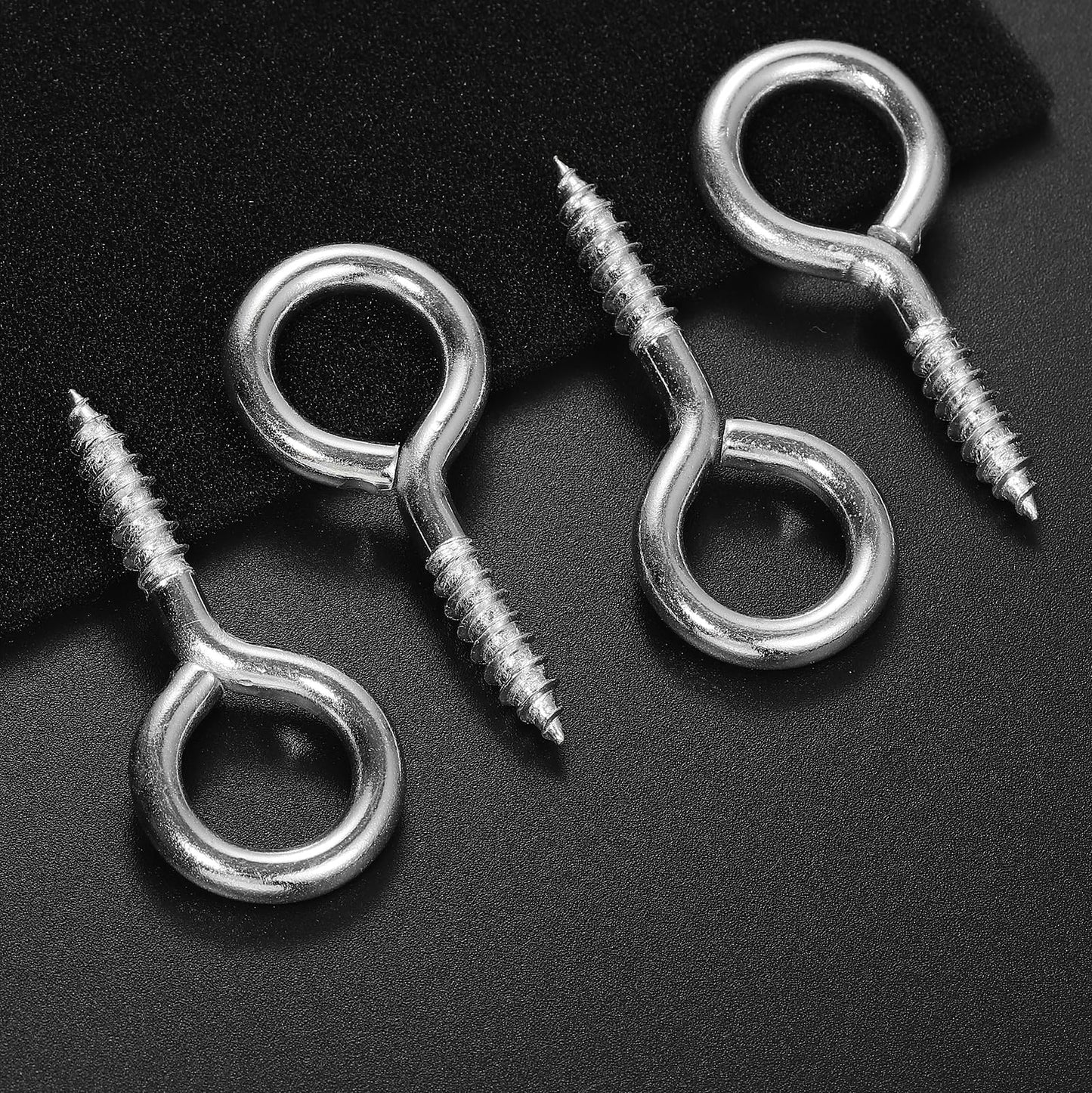 10 Pcs 2.2 Inches Eye Hooks,M6 Screw Eye Hooks,Heavy Duty Screw Eye Bolt,Load Bearing 200LB,Eye Bolt for Indoor & Outdoor Use